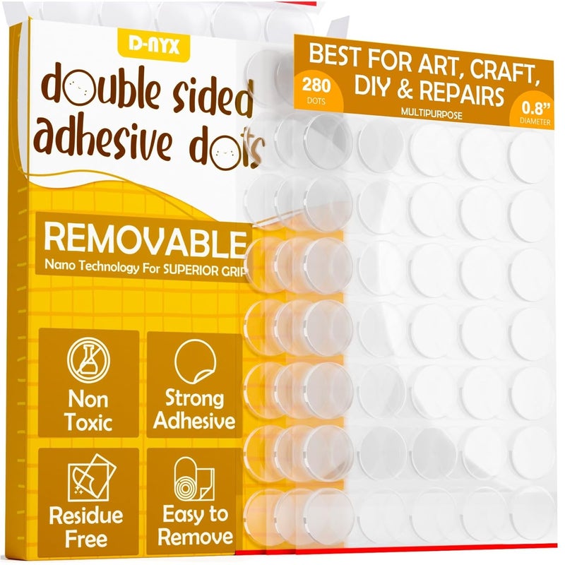 D-NYX Double Sided Tape Sticky Dot Removable Putty No Trace Clear Sticky Tack Waterproof Stickers for Festival Decoration Picture Hanging Museum Wax Gel, Earthquake Putty Hanging Strips Mounting Dots - Image 1